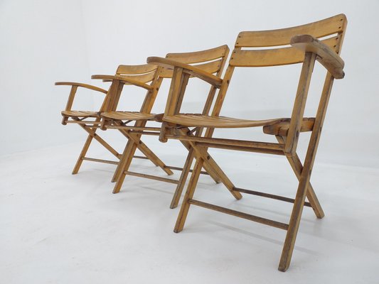 Bauhaus Folding Armchairs from Naether, Germany, 1930s, Set of 3-TZ-1092359