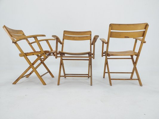 Bauhaus Folding Armchairs from Naether, Germany, 1930s, Set of 3-TZ-1092359