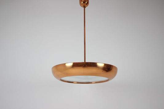 Bauhaus / Functionalism UFO Pendant by Josef Hurka for Napako, 1940s