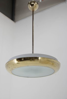 Bauhaus Functionalist Brass Chandelier from UFO, 1930s-TZ-1388950