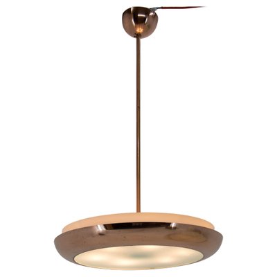 Bauhaus Functionalist Copper Chandelier from UFO, 1930s-TZ-1398622