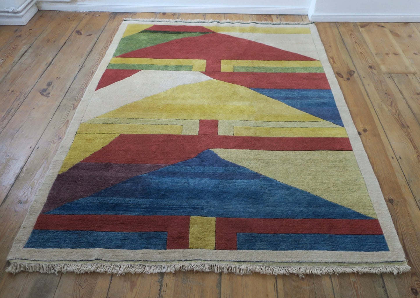 Bauhaus Hand-Knotted Rug, 1970s-ED-1742145