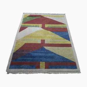 Bauhaus Hand-Knotted Rug in Natural Colours, 1970s-ED-2033257