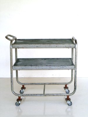 Bauhaus Industrial Bar Cart Serving Trolley, 1940s-GKB-840700