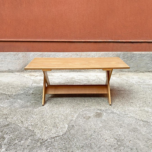 Bauhaus Italian Solid Wood Crate Table by Gerrit Rietveld for Cassina, 1980s