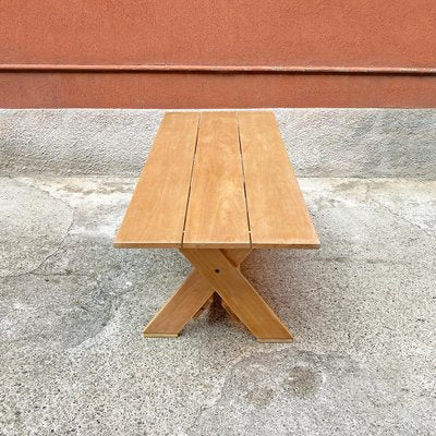 Bauhaus Italian Solid Wood Crate Table by Gerrit Rietveld for Cassina, 1980s-GDD-1109238