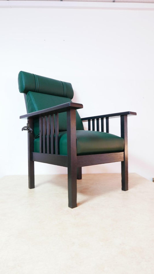 Bauhaus Lounge Chair with Adjustable Backrest in Oak and Leather, Germany, 1930s