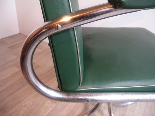 Bauhaus Maquet Office Chair in Steel Tube & Chrome, 1930s-FEO-1786944