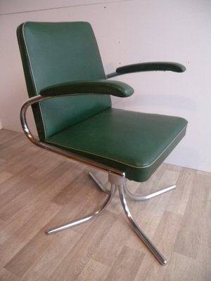 Bauhaus Maquet Office Chair in Steel Tube & Chrome, 1930s-FEO-1786944