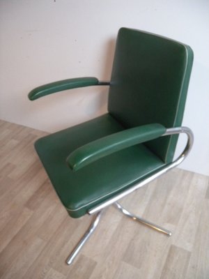 Bauhaus Maquet Office Chair in Steel Tube & Chrome, 1930s-FEO-1786944