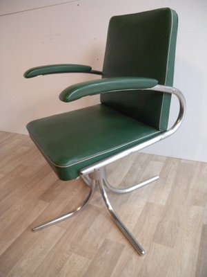 Bauhaus Maquet Office Chair in Steel Tube & Chrome, 1930s-FEO-1786944