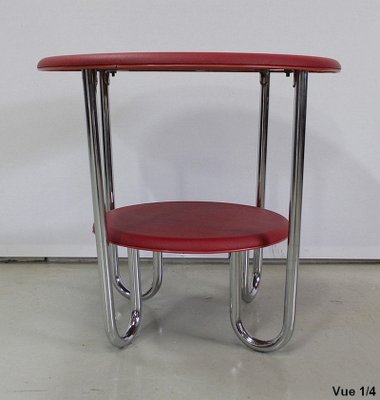 Bauhaus Metal & Chrome Table by Michael Thonet for Thonet, 1940s-RVK-949747