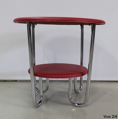 Bauhaus Metal & Chrome Table by Michael Thonet for Thonet, 1940s-RVK-949747