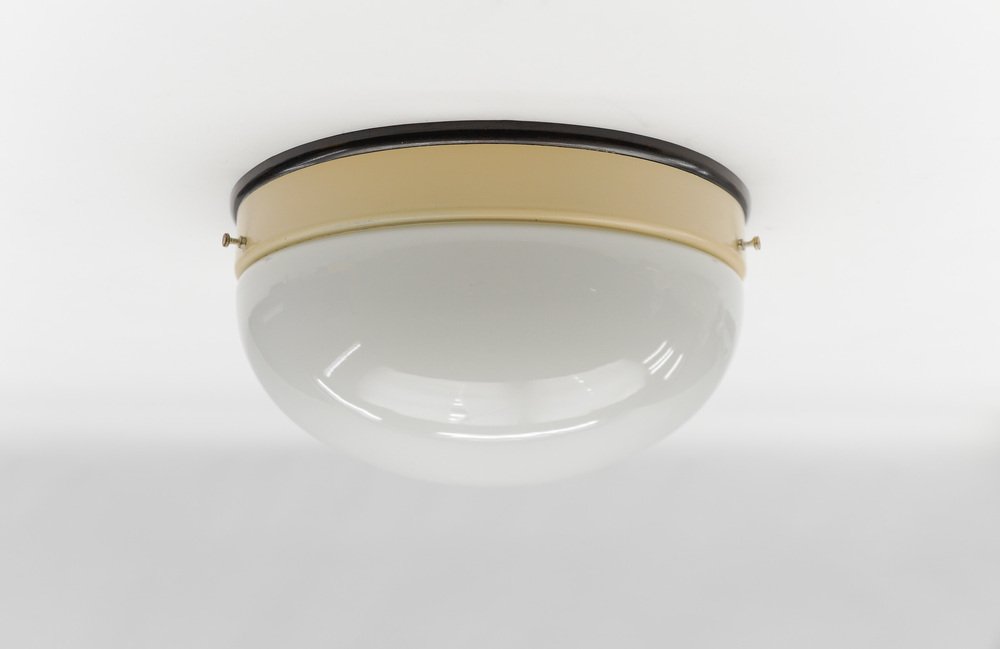 Bauhaus Minimalistic Flush Mount, Germany, 1930s