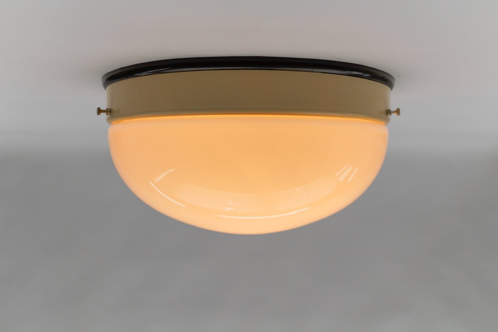 Bauhaus Minimalistic Flush Mount, Germany, 1930s