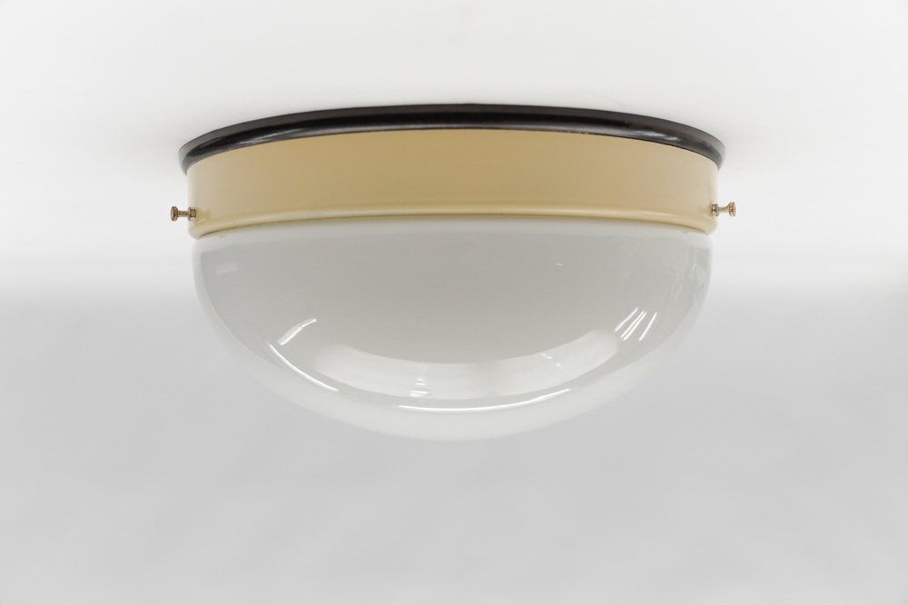 Bauhaus Minimalistic Flush Mount, Germany, 1930s