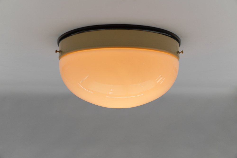 Bauhaus Minimalistic Flush Mount, Germany, 1930s