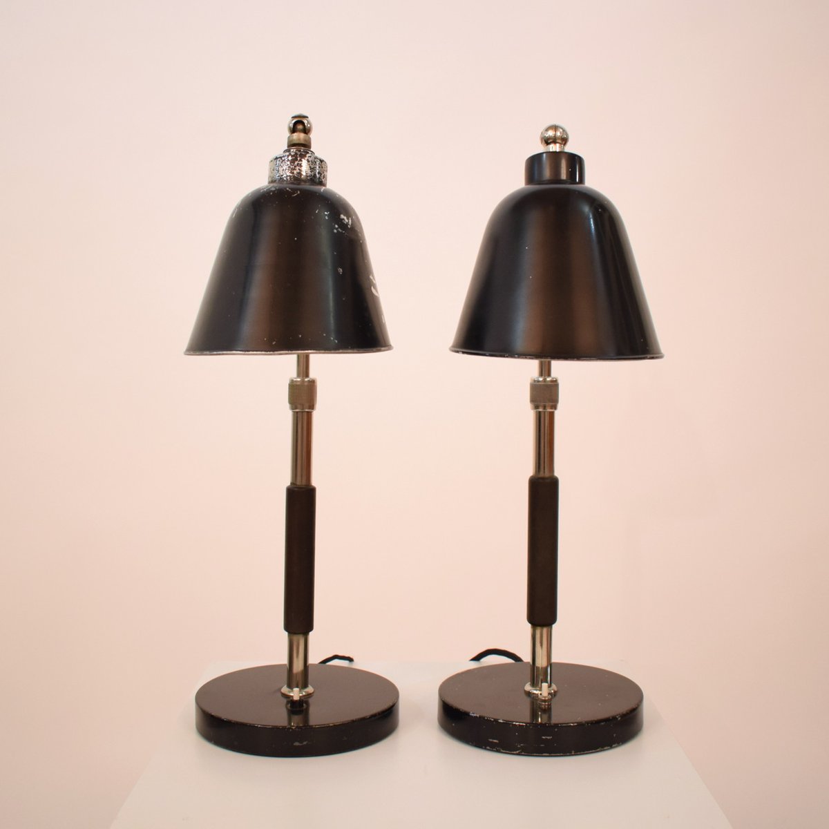 Bauhaus Model Goethe Table Lamps by Christian Dell for Bünte & Remmler, 1930s, Set of 2