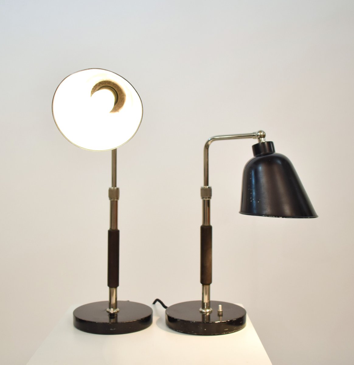 Bauhaus Model Goethe Table Lamps by Christian Dell for Bünte & Remmler, 1930s, Set of 2