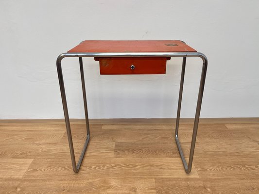 Bauhaus Model R12 Table in Chromed Tubular Steel attributed to Robert Slezak, 1930s-TZ-1802518