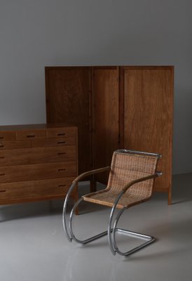 Bauhaus MR20 Cantilever Chair in Rattan Cane and Steel attributed to Ludwig Mies van der Rohe, 1970s-WRF-1757372