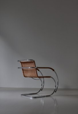 Bauhaus MR20 Cantilever Chair in Rattan Cane and Steel attributed to Ludwig Mies van der Rohe, 1970s-WRF-1757372