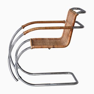 Bauhaus MR20 Cantilever Chair in Rattan Cane and Steel attributed to Ludwig Mies van der Rohe, 1970s-WRF-1757372