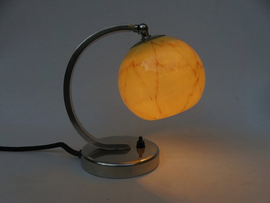 Bauhaus Nickel-Plated Bedside Table Lamp, 1930s-EY-1774335