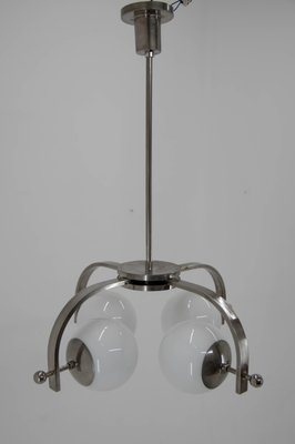 Bauhaus Nickel-Plated Chandelier, 1930s-TZ-1153585