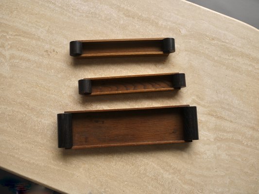 Bauhaus Oak Desk Organizers, 1930s, Set of 3-ZBW-1449653