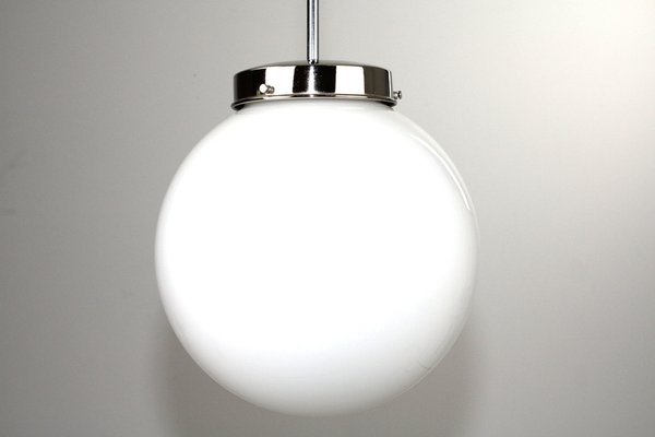 Bauhaus Opal Glass Ball Light, 1930s-ZWH-1311347