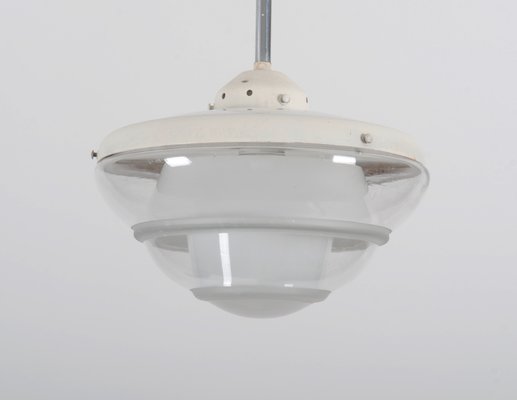 Bauhaus Opaline Glass Pendant Lamp in the Style of Poul Henningsen, 1930s-AX-736258