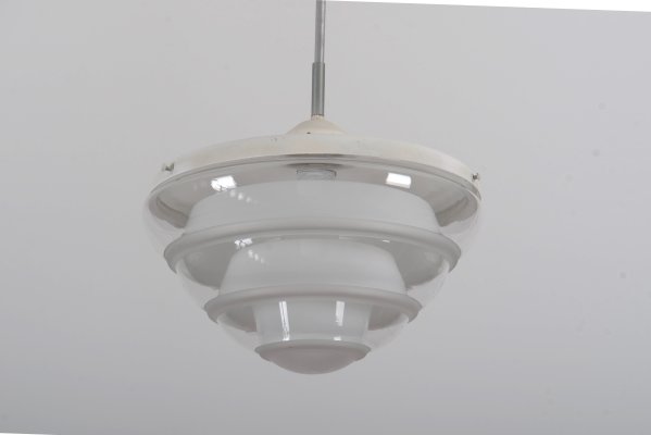 Bauhaus Opaline Glass Pendant Lamp in the Style of Poul Henningsen, 1930s-AX-736269