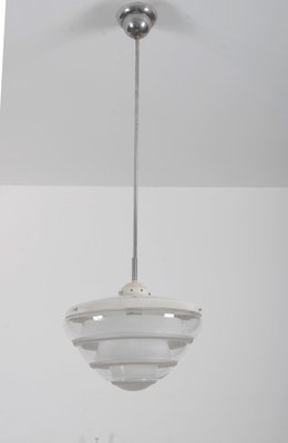 Bauhaus Opaline Glass Pendant Lamp in the Style of Poul Henningsen, 1930s-AX-736269