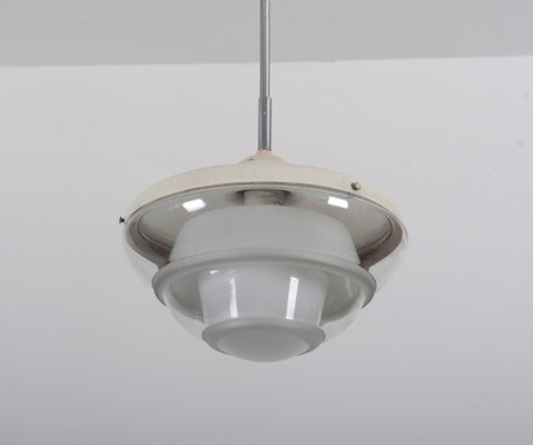 Bauhaus Opaline Glass Pendant Lamp in the Style of Poul Henningsen, 1930s-AX-736258