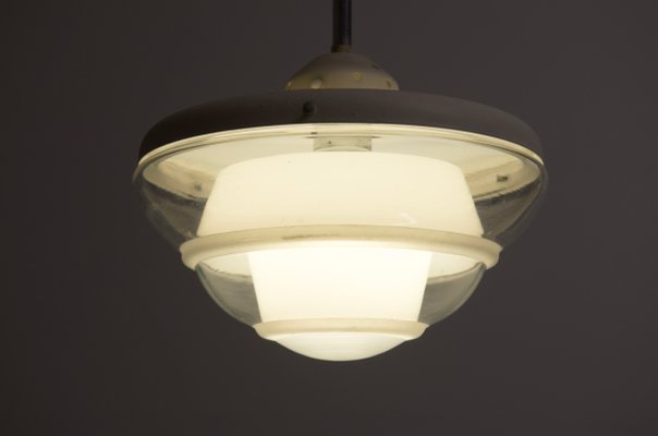 Bauhaus Opaline Glass Pendant Lamp in the Style of Poul Henningsen, 1930s-AX-736258