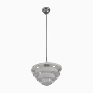 Bauhaus Opaline Glass Pendant Lamp in the Style of Poul Henningsen, 1930s-AX-736269