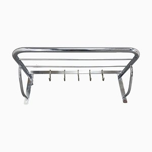 Bauhaus or Functionalist Chrome Wall Coat Hanger, 1930s-TZ-1441681