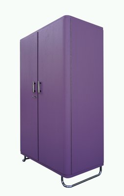 Bauhaus Pastel Purple Wardrobe from Hynek Gottwald, 1930s-FHJ-655367