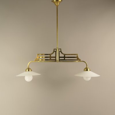 Bauhaus Pendant Lamp in Brass, 1920s-KDB-1771344