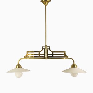 Bauhaus Pendant Lamp in Brass, 1920s-KDB-1771344