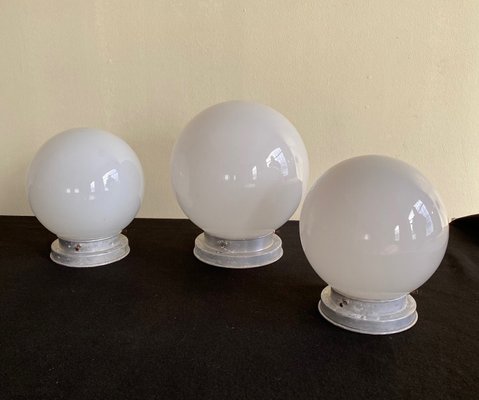 Bauhaus Pendant Light and Sconces, Hungary, 1930s, Set of 4-HWV-1415055