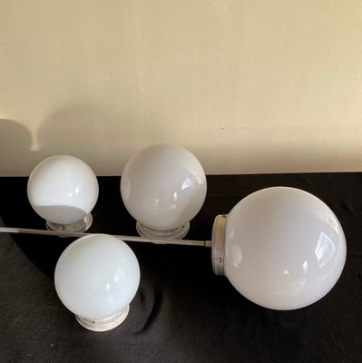 Bauhaus Pendant Light and Sconces, Hungary, 1930s, Set of 4-HWV-1415055