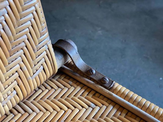 Bauhaus Rattan Garden Lounger in the Style of Erich Dieckmann-JO-980242