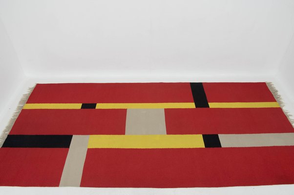 Bauhaus Rug, Czechoslovakia, 1940s-TZ-1398625