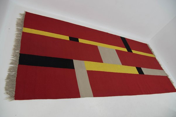 Bauhaus Rug, Czechoslovakia, 1940s-TZ-1398625