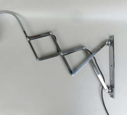 Bauhaus Scissor lamp in Chrome-Plated Brass, 1930s-EY-1821362