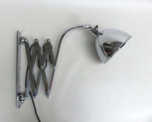 Bauhaus Scissor lamp in Chrome-Plated Brass, 1930s-EY-1821362