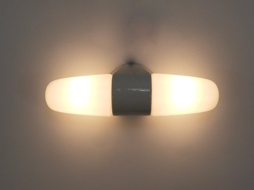 Bauhaus Sconce / Double Wall Light attributed to Wilhelm Wagenfeld for Linder, Germany, 1950s