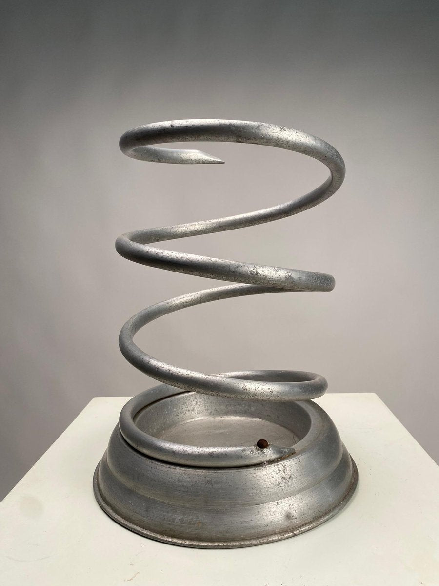 Bauhaus Serpentine Metal Umbrella Stand, 1930s